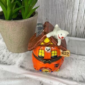 Halloween Ceramic Painted Trinket Box